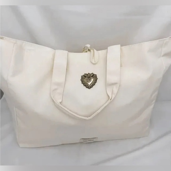 Dolce&Gabbana D&G Devotion Tote Shopper Travel Bag Cream Ivory NWT - Picture 5 of 15